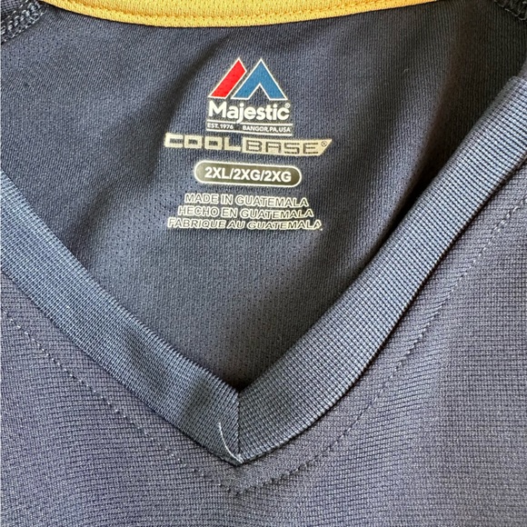 MLB Milwaukee Brewers 2XL Short Sleeve Cool Base Top - Picture 6 of 10